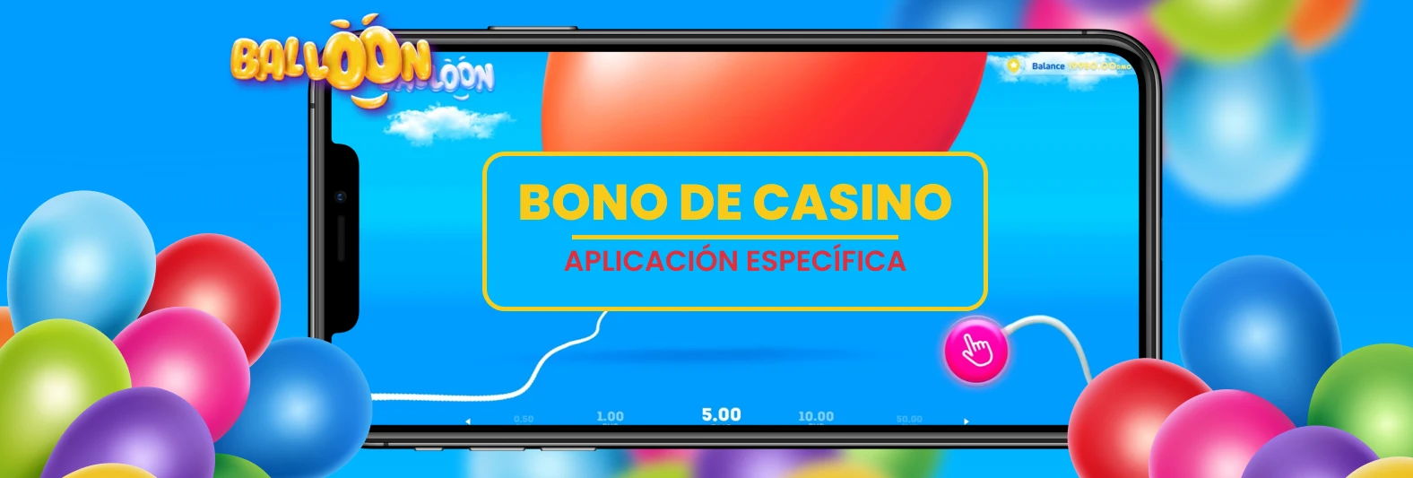 Banner de bonificaciones para jugadores en la aplicación.
